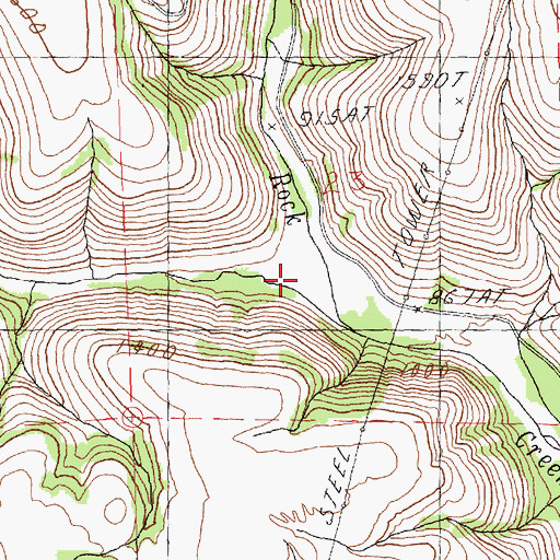 Topographic Map of Luna Gulch, WA