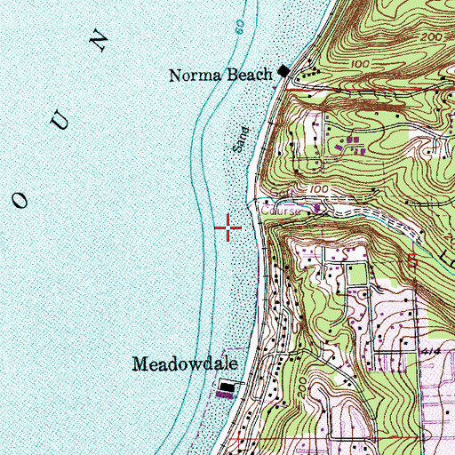 Topographic Map of Lunds Gulch, WA