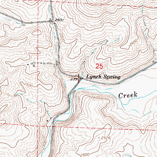 Topographic Map of Lynch Spring, WA