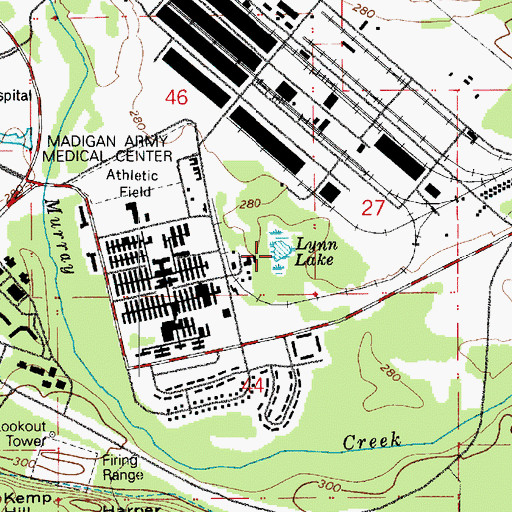 Topographic Map of Lynn Lake, WA