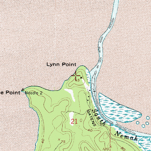 Topographic Map of Lynn Point, WA