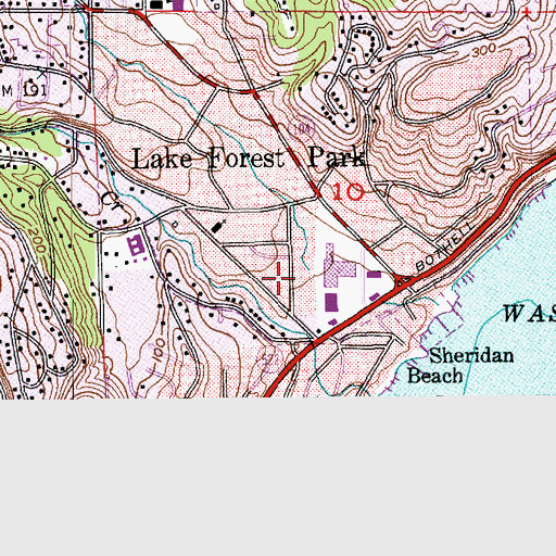 Topographic Map of Lyon Creek, WA