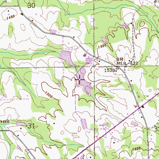 Topographic Map of Storie Dam, AL