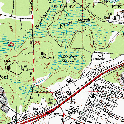 Topographic Map of MacKay Marsh, WA