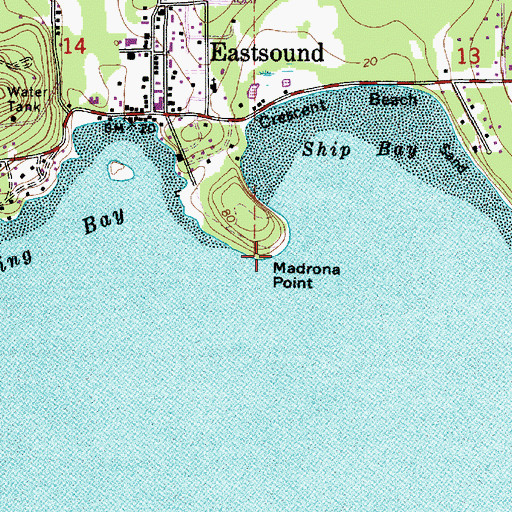 Topographic Map of Madrona Point, WA