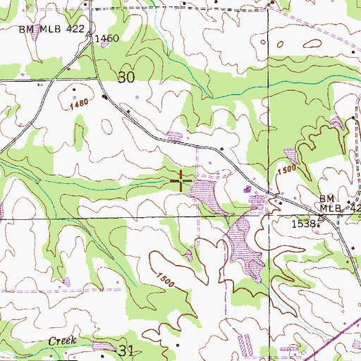 Topographic Map of J R Gilbert Dam, AL