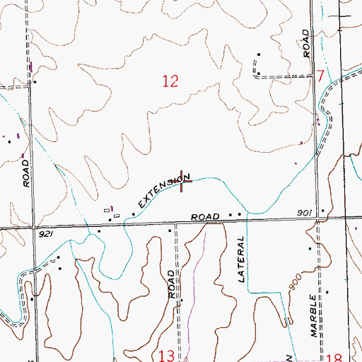 Topographic Map of Main Canal Extension, WA