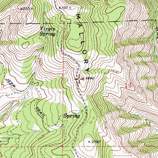Topographic Map of Mallory Ridge, WA