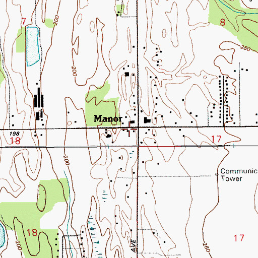 Topographic Map of Manor, WA