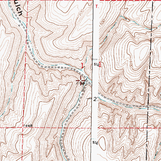 Topographic Map of Manuel Hollow, WA