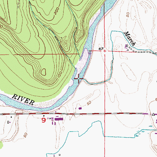 Topographic Map of March Creek, WA