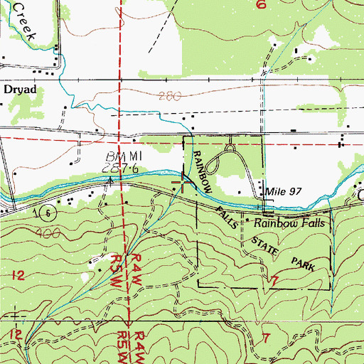 Topographic Map of Marcuson Creek, WA