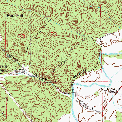 Topographic Map of Andrews Institute (historical), AL
