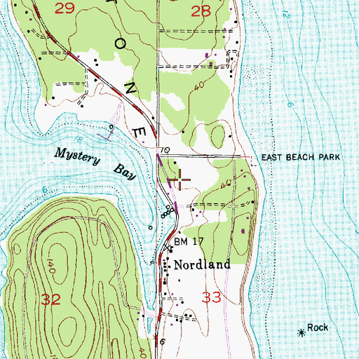 Topographic Map of Marrowstone Island, WA