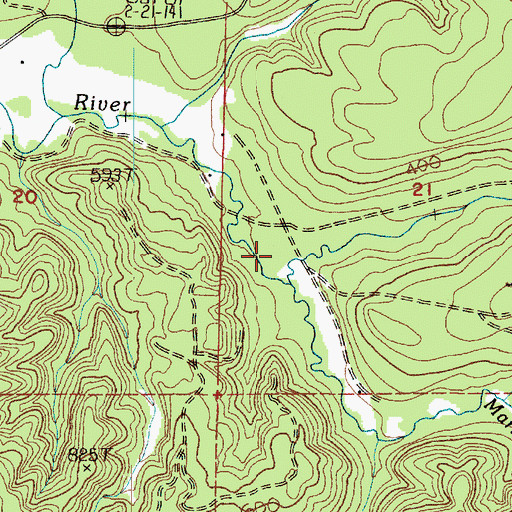 Topographic Map of Martin Creek, WA