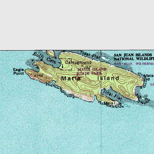 Topographic Map of Matia Island, WA
