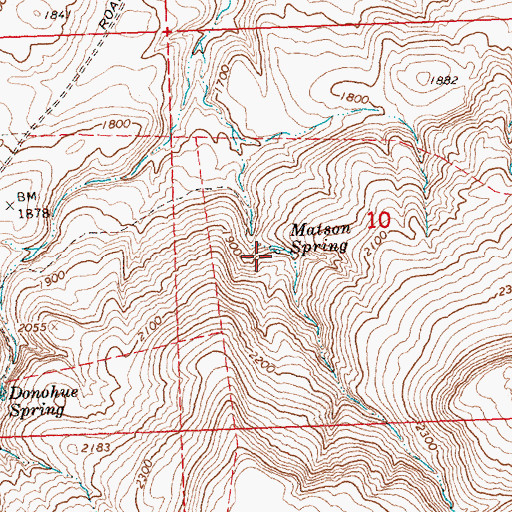 Topographic Map of Matson Spring, WA