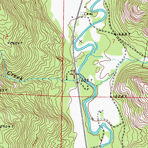 Topographic Map of McAllister Creek, WA