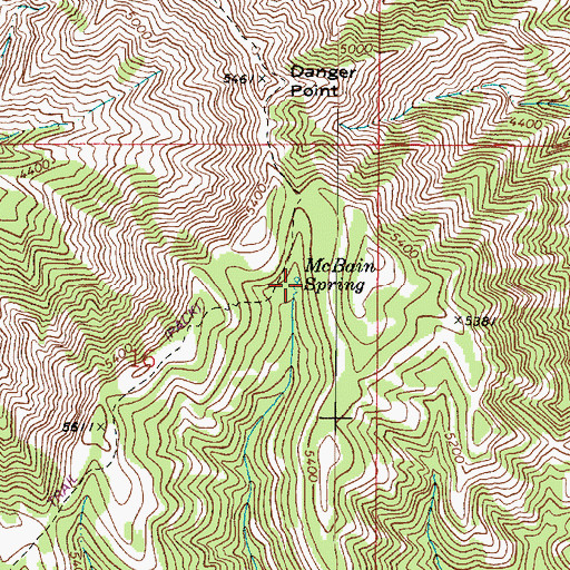 Topographic Map of McBain Spring, WA
