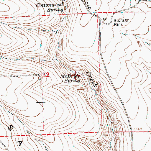 Topographic Map of McBride Spring, WA
