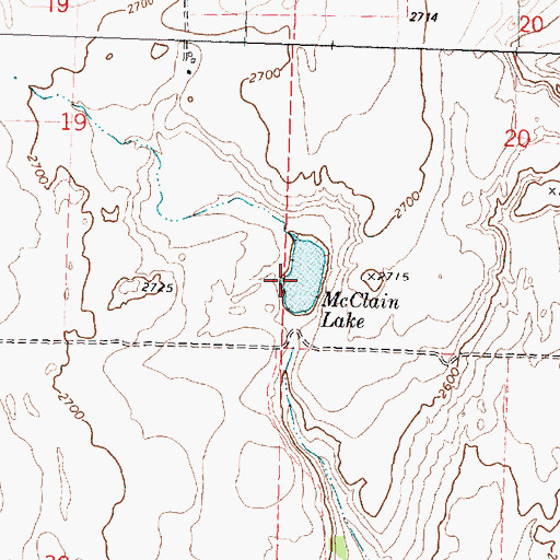 Topographic Map of McClain Lake, WA