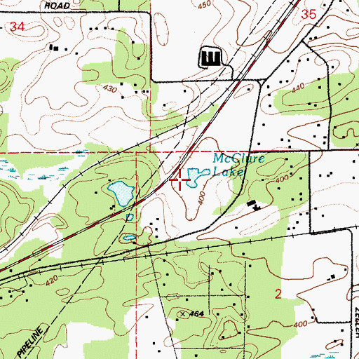 Topographic Map of McClure Lake, WA