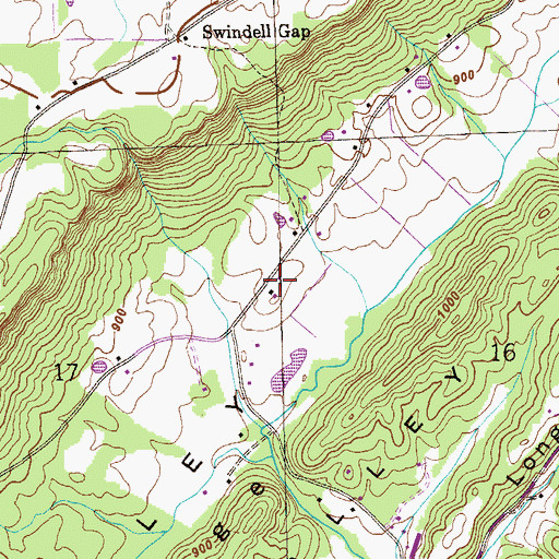 Topographic Map of Bootsville (historical), AL
