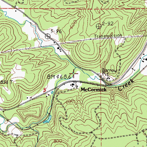 Topographic Map of McCormick Creek, WA
