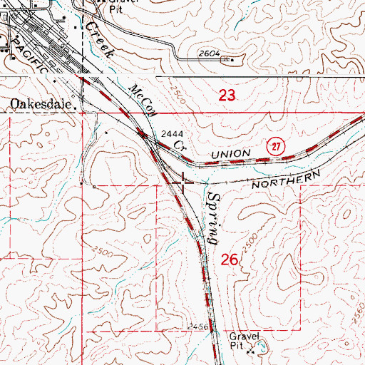 Topographic Map of McCoy Creek, WA