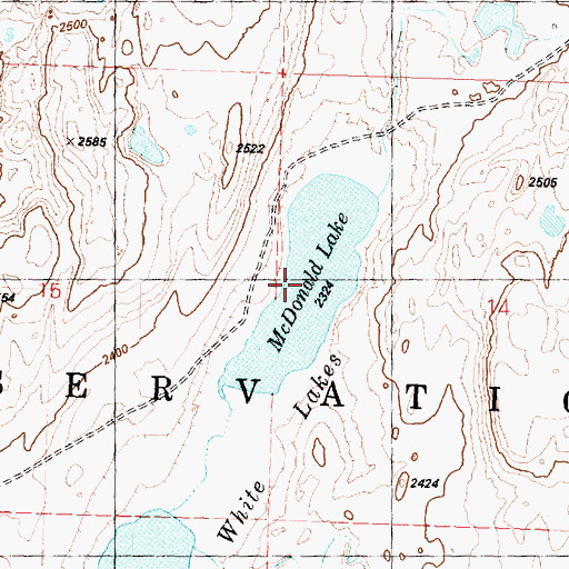 Topographic Map of McDonald Lake (not official), WA