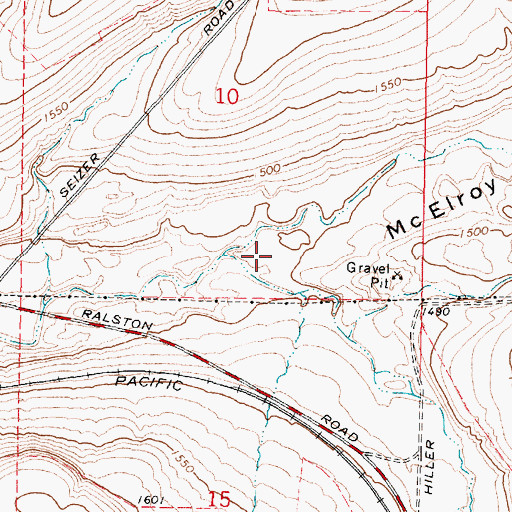Topographic Map of McElroy Coulee, WA