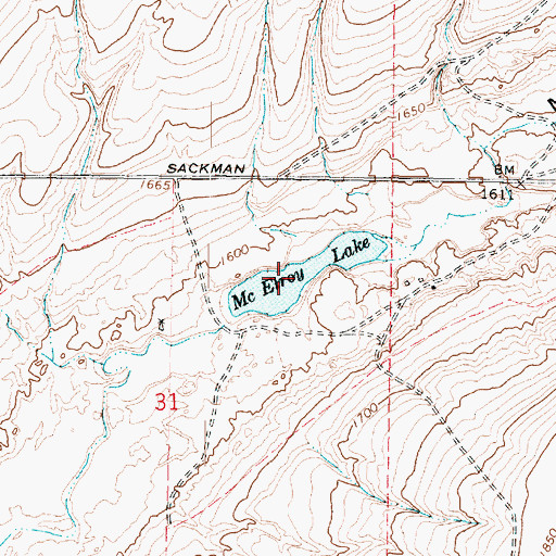 Topographic Map of McElroy Lake, WA