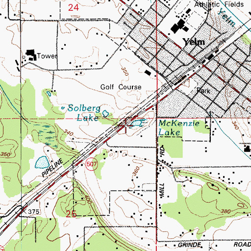 Topographic Map of McKenzie Lake, WA