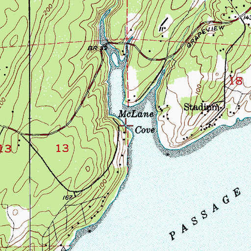 Topographic Map of McLane Cove, WA