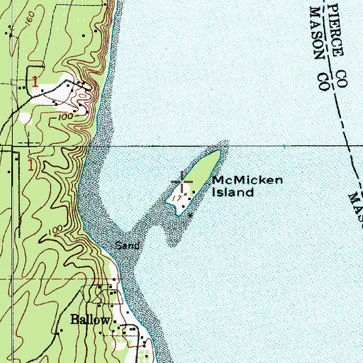 Topographic Map of McMicken Island, WA