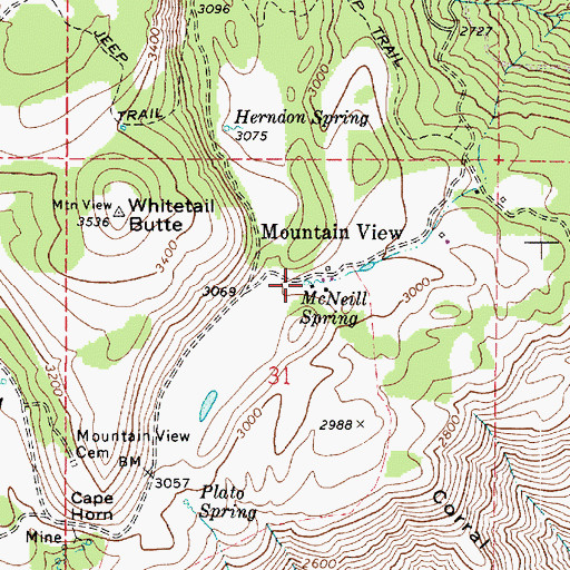 Topographic Map of McNeil Spring, WA