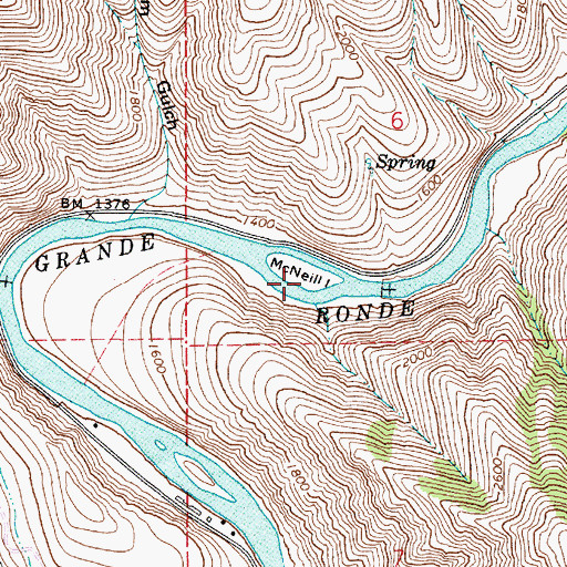 Topographic Map of McNeill Island, WA