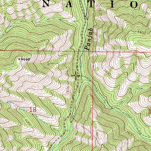 Topographic Map of Meadow Creek, WA