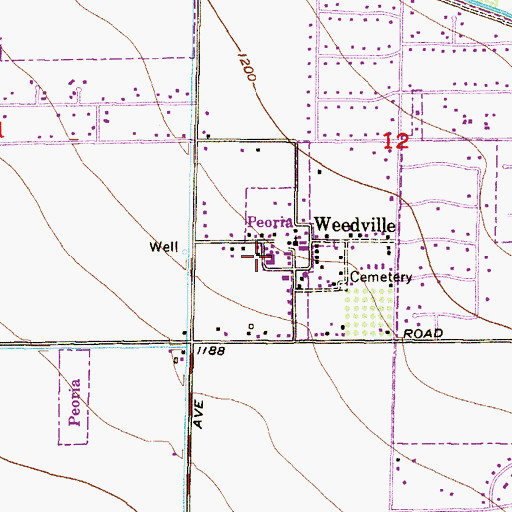 Topographic Map of Southwest Indian School, AZ