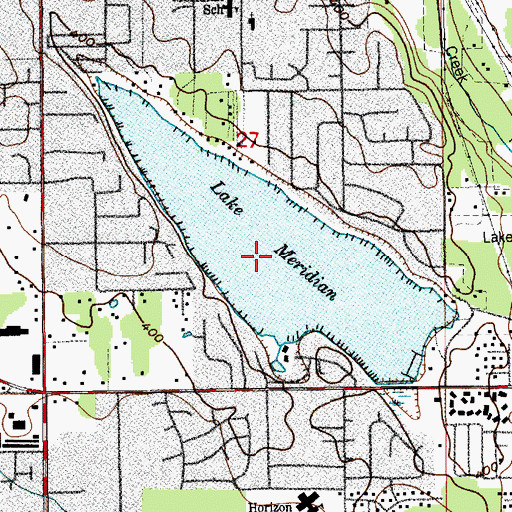 Topographic Map of Lake Meridian, WA
