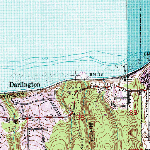 Topographic Map of Merrill and Ring Creek, WA