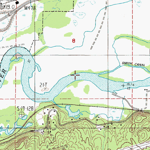 Topographic Map of Metcalf Slough, WA
