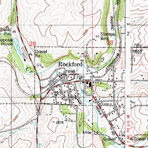 Topographic Map of Mica Creek, WA
