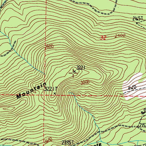 Topographic Map of Middle Mountain, WA