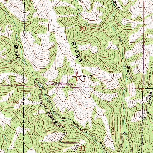 Topographic Map of Middle Ridge, WA