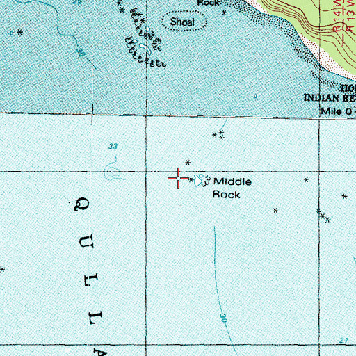 Topographic Map of Middle Rock, WA