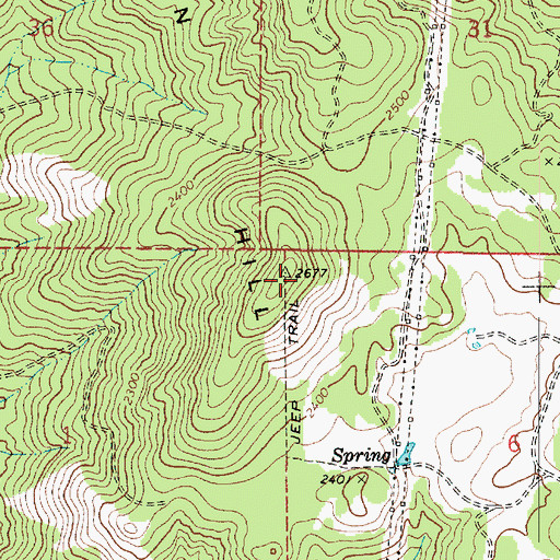 Topographic Map of Milan Hill, WA