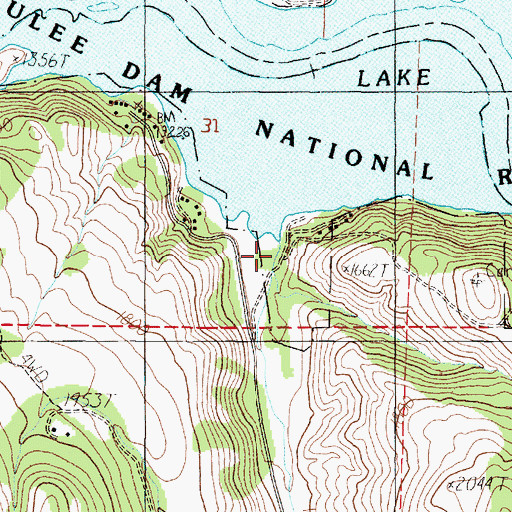 Topographic Map of Mill Canyon, WA