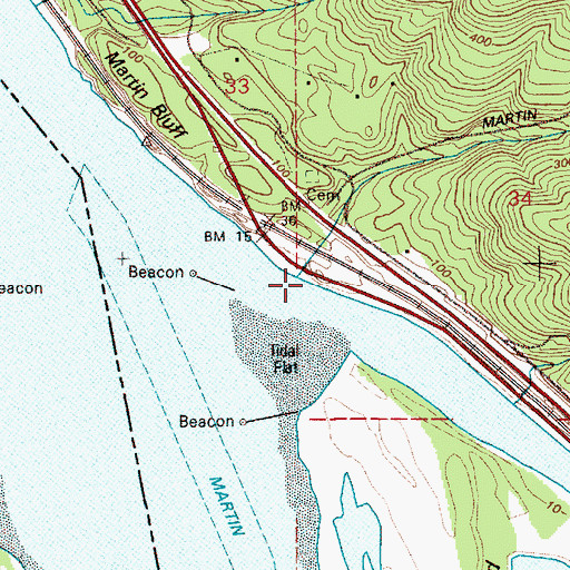 Topographic Map of Mill Creek, WA