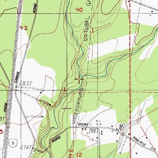 Topographic Map of Mill Creek, WA